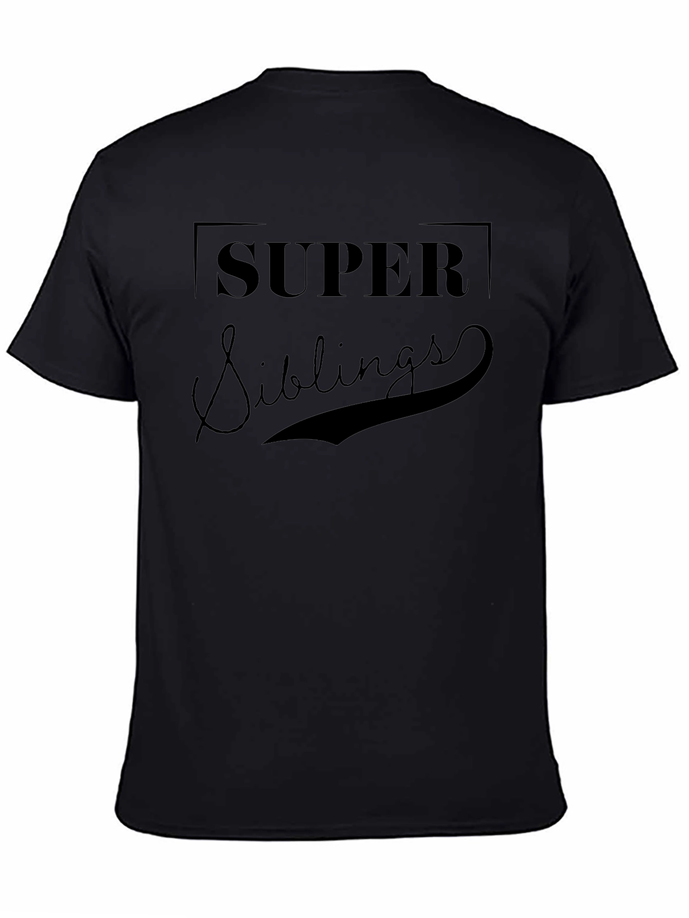 Super Siblings Black T-Shirt