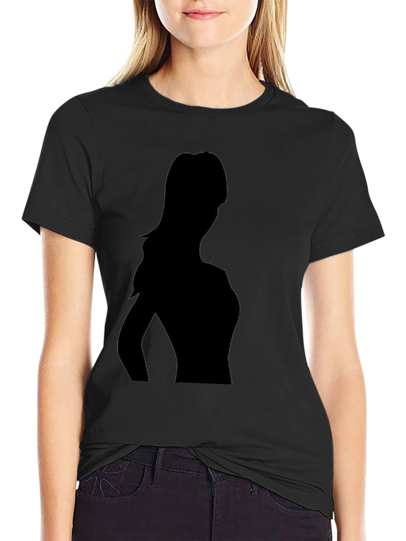 Silhouette Graphic Tee - Stylish Black T-Shirt