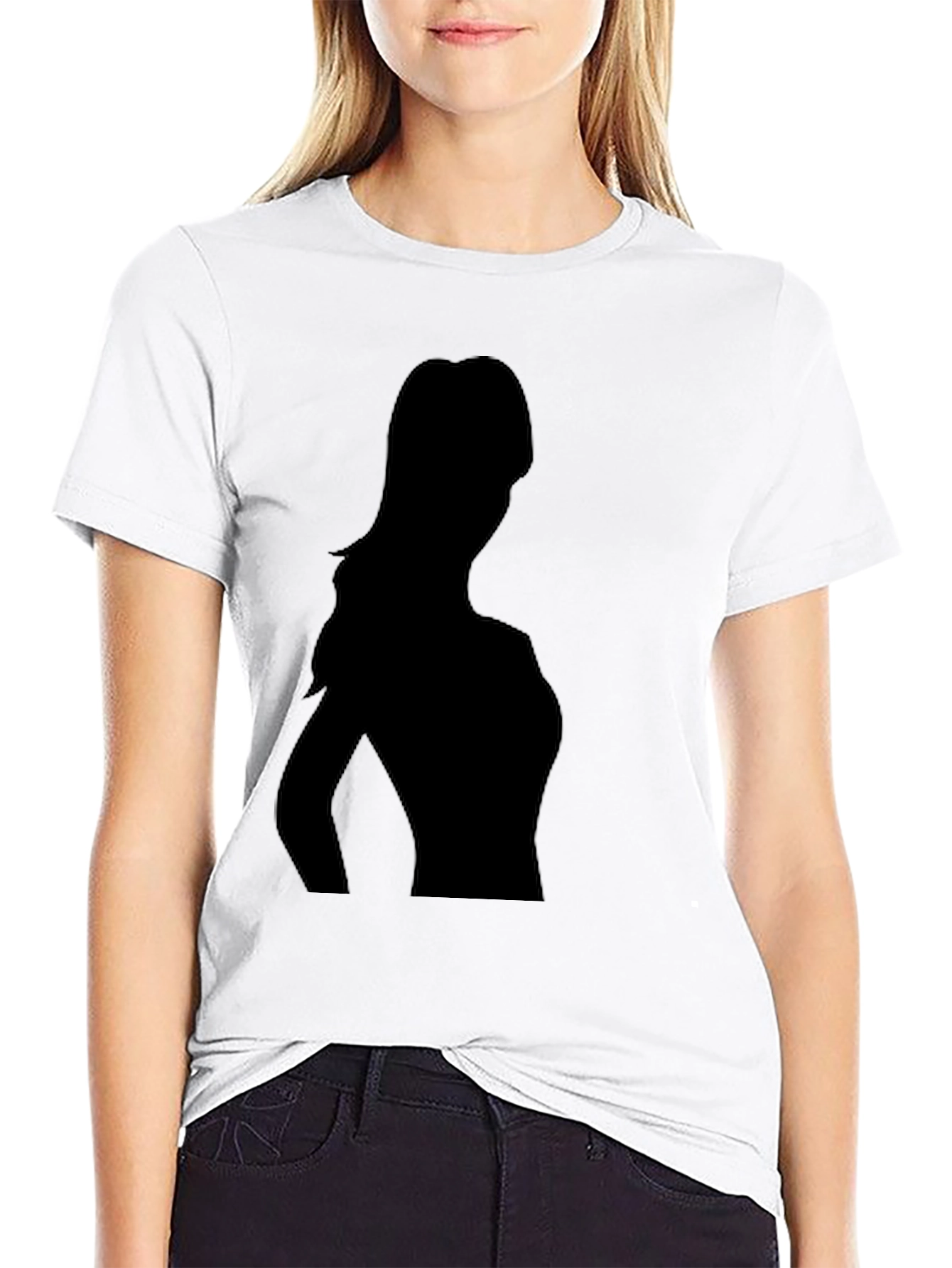 Silhouette Graphic Tee - Stylish Black T-Shirt