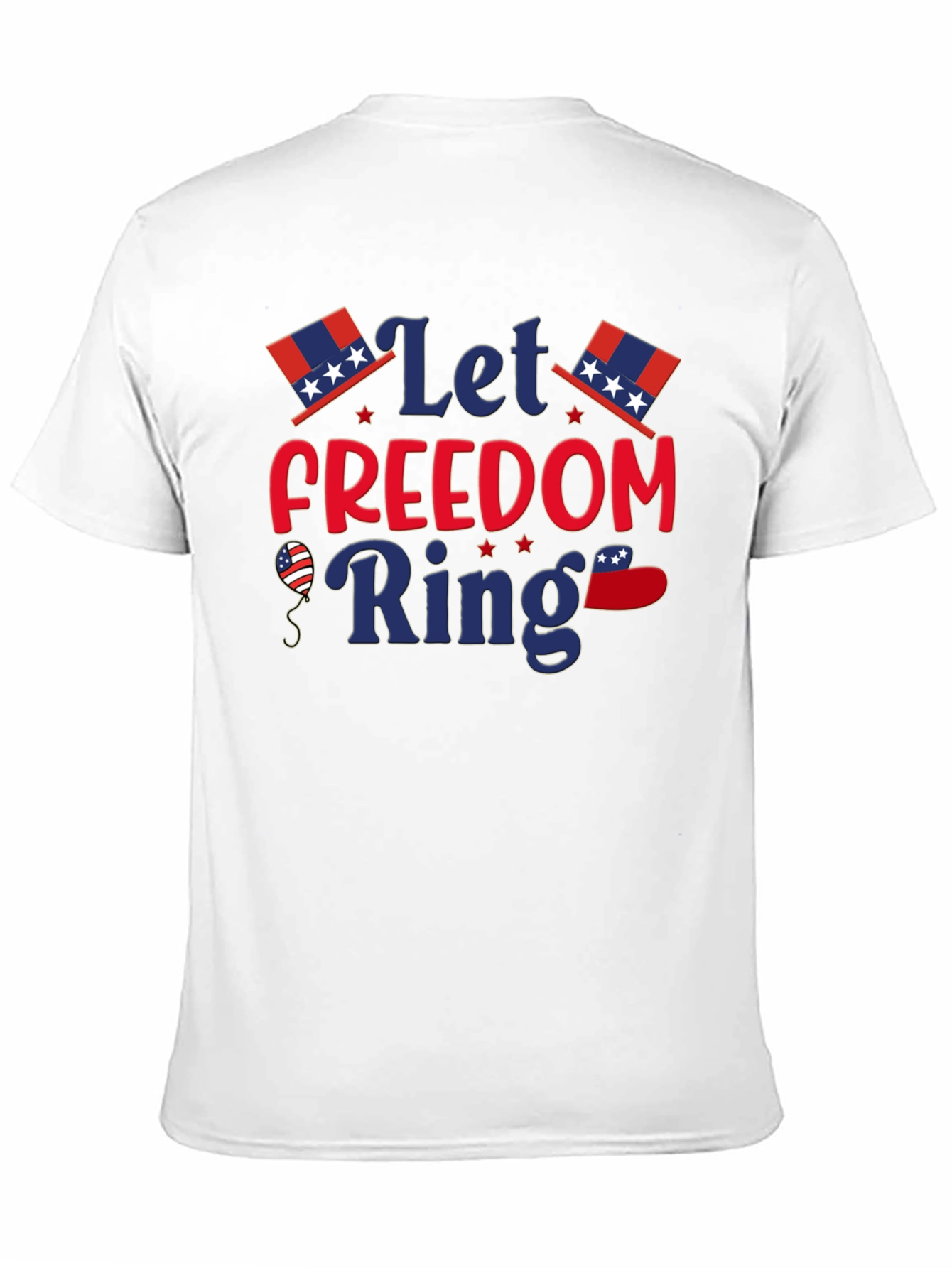Patriotic Let Freedom Ring Graphic T-Shirt