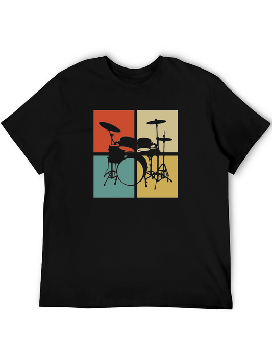 Retro Drum Set Graphic Tee