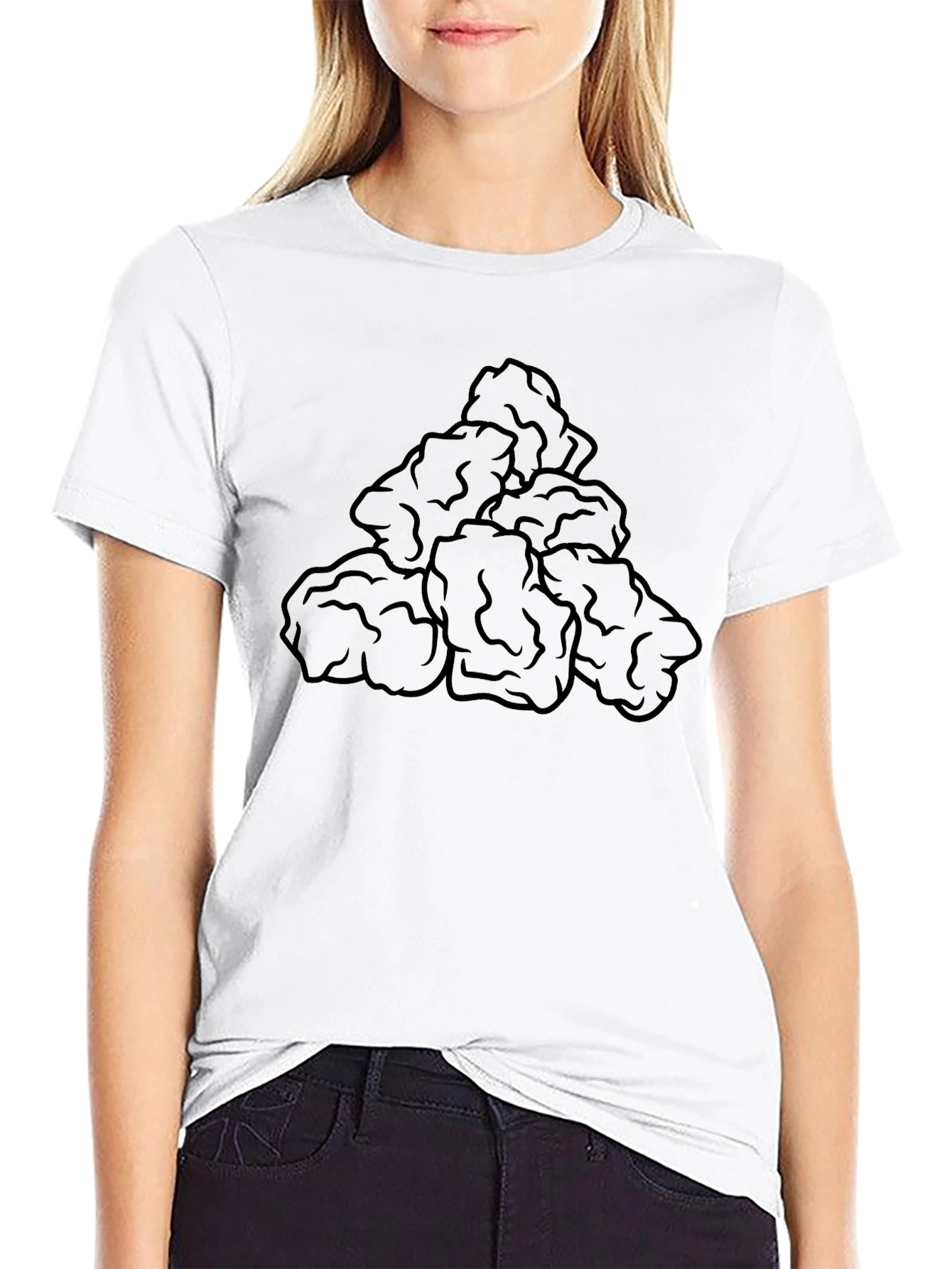 Chicken Nuggets T-Shirt - Black Cotton Tee