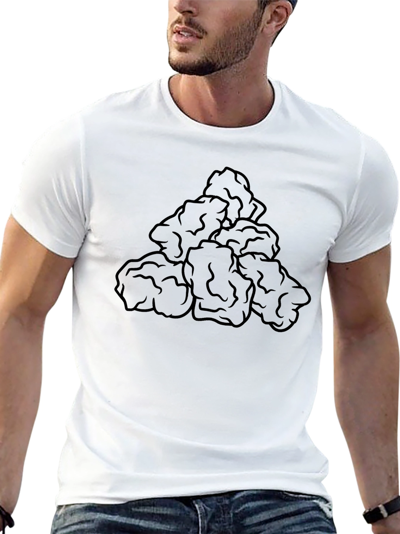 Chicken Nuggets T-Shirt - Black Cotton Tee