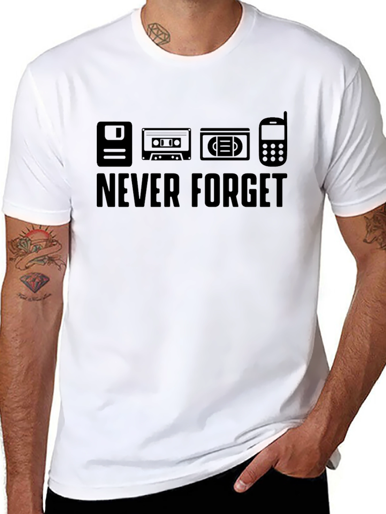 Retro Never Forget Graphic T-Shirt