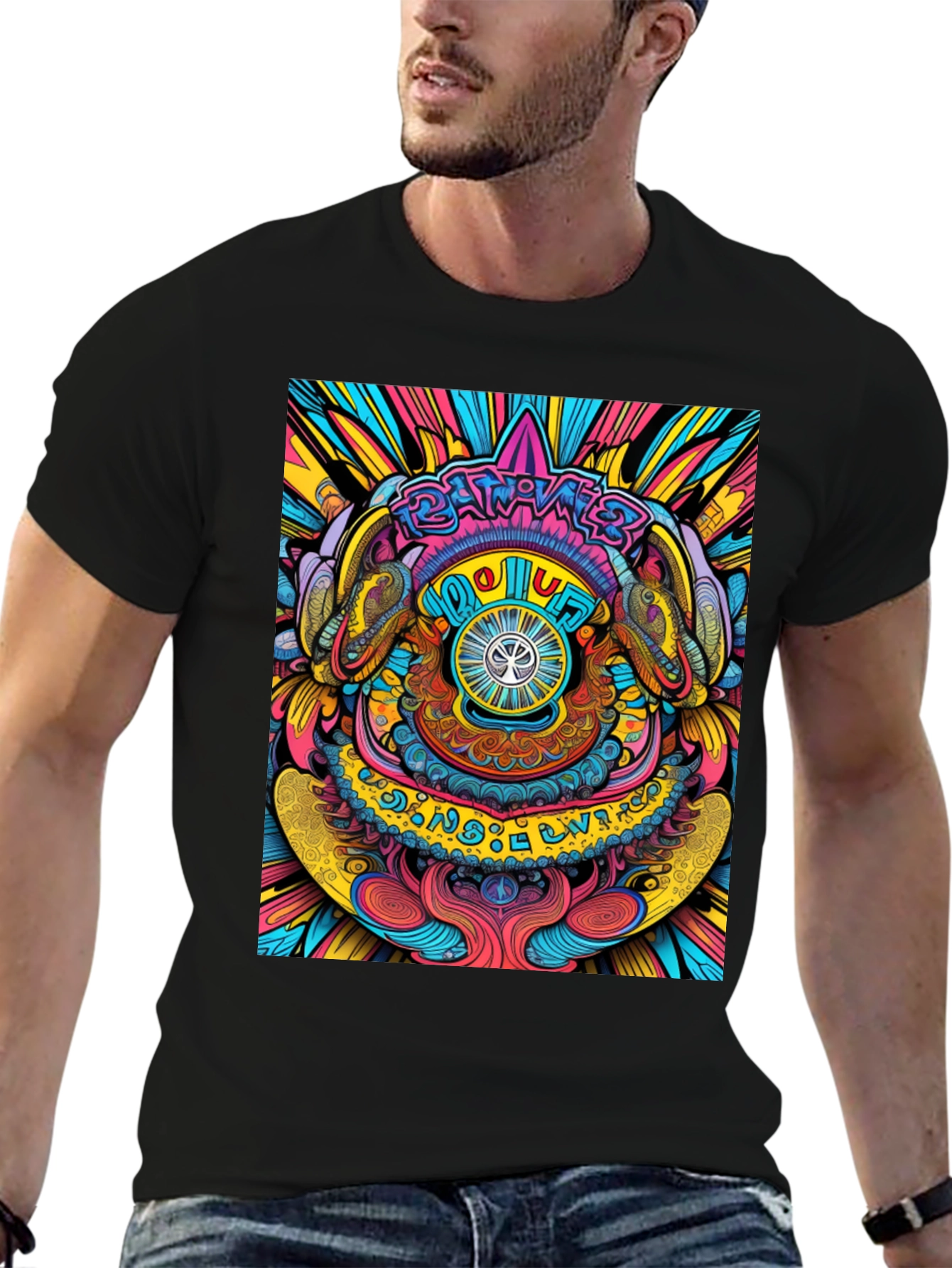 Psychedelic Vision T-Shirt - Vibrant Graphic Tee