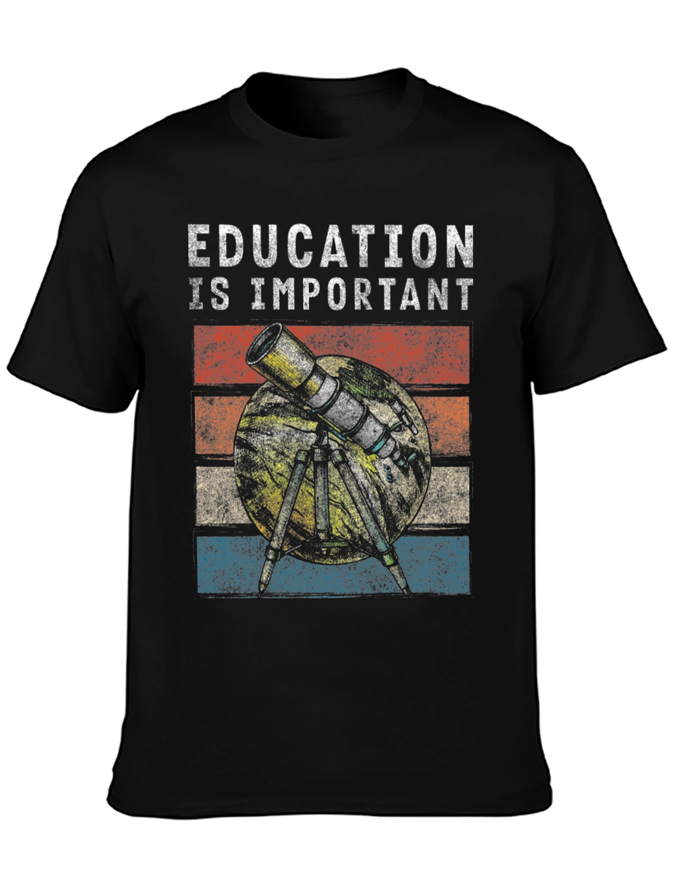 Education is Important Telescope Graphic Tee