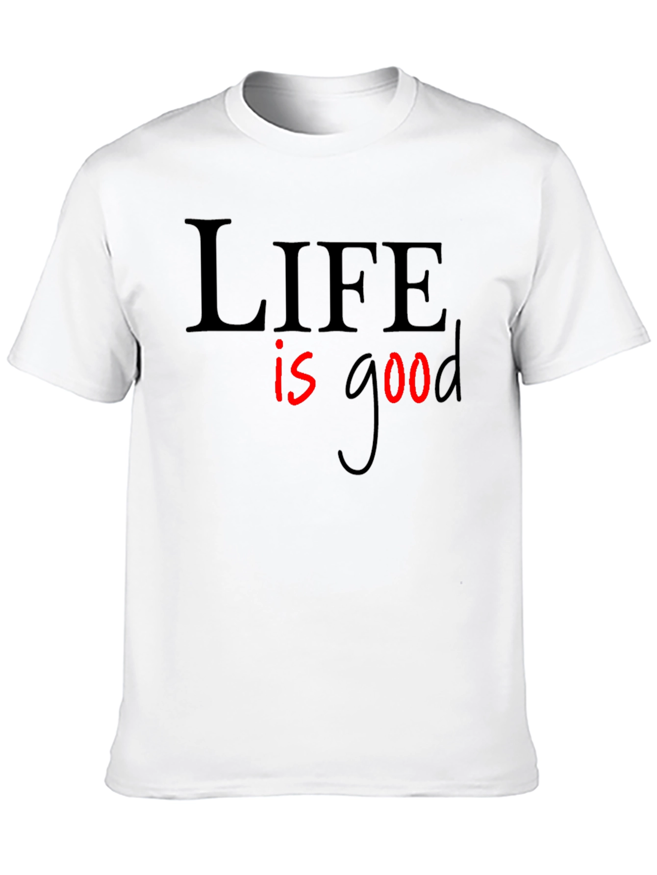 Life is Good Graphic Tee - Black Casual T-Shirt