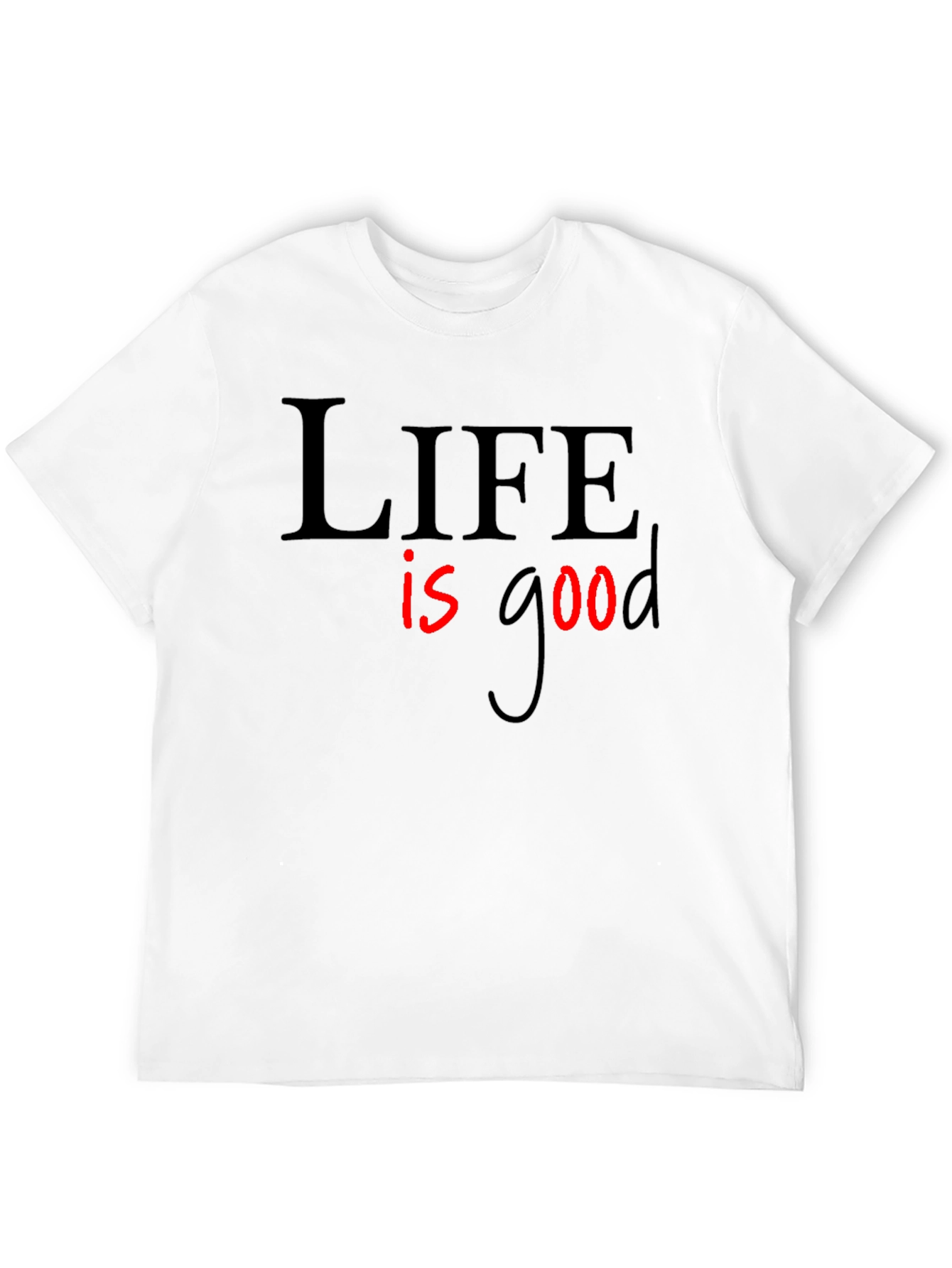 Life is Good Graphic Tee - Black Casual T-Shirt