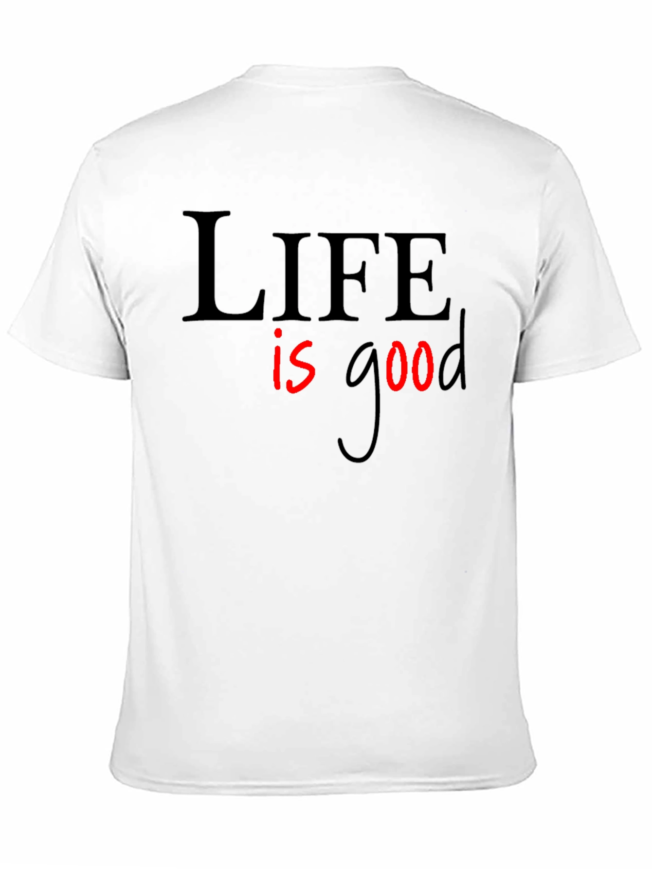 Life is Good Graphic Tee - Black Casual T-Shirt