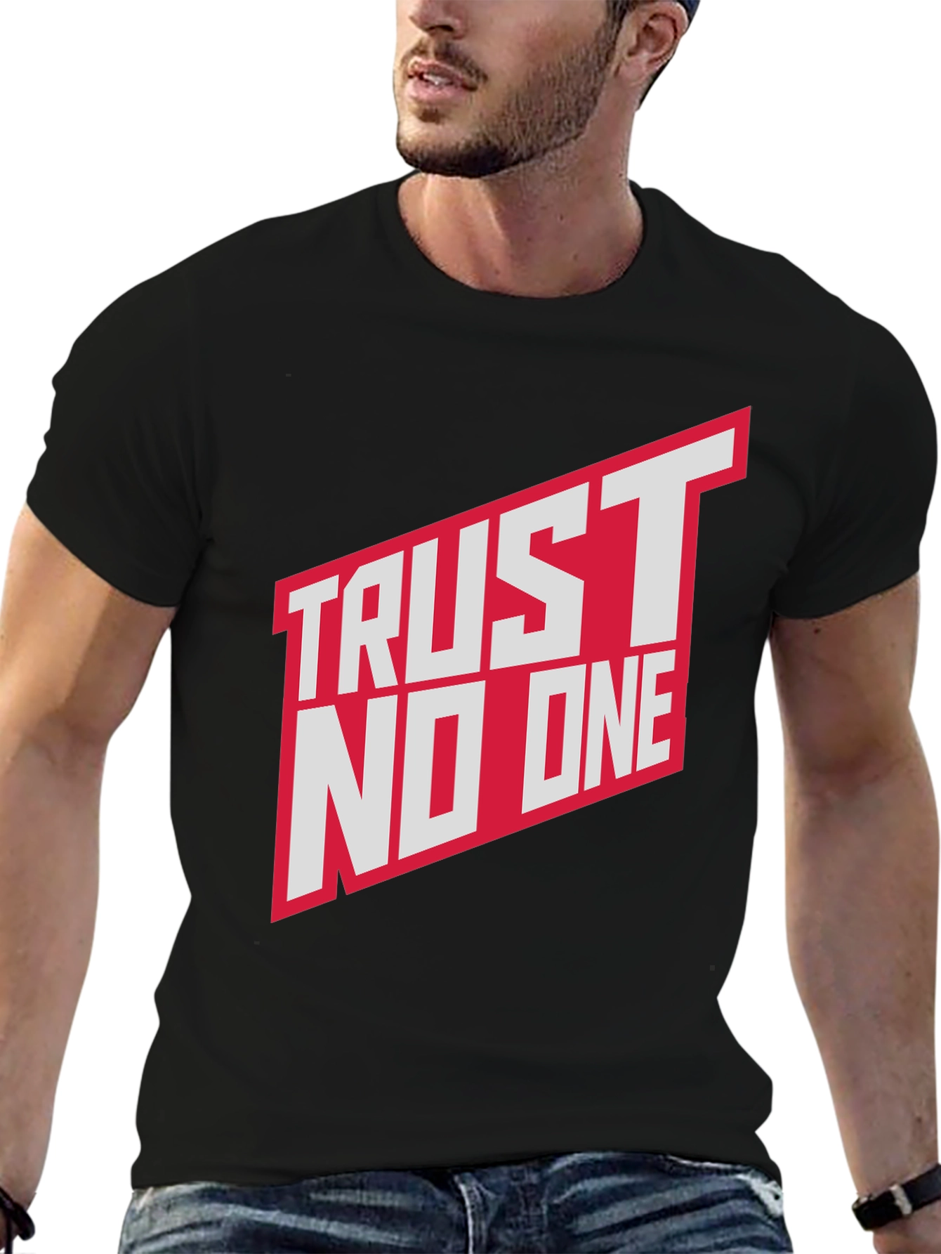 Trust No One Graphic T-Shirt - Bold Statement Tee