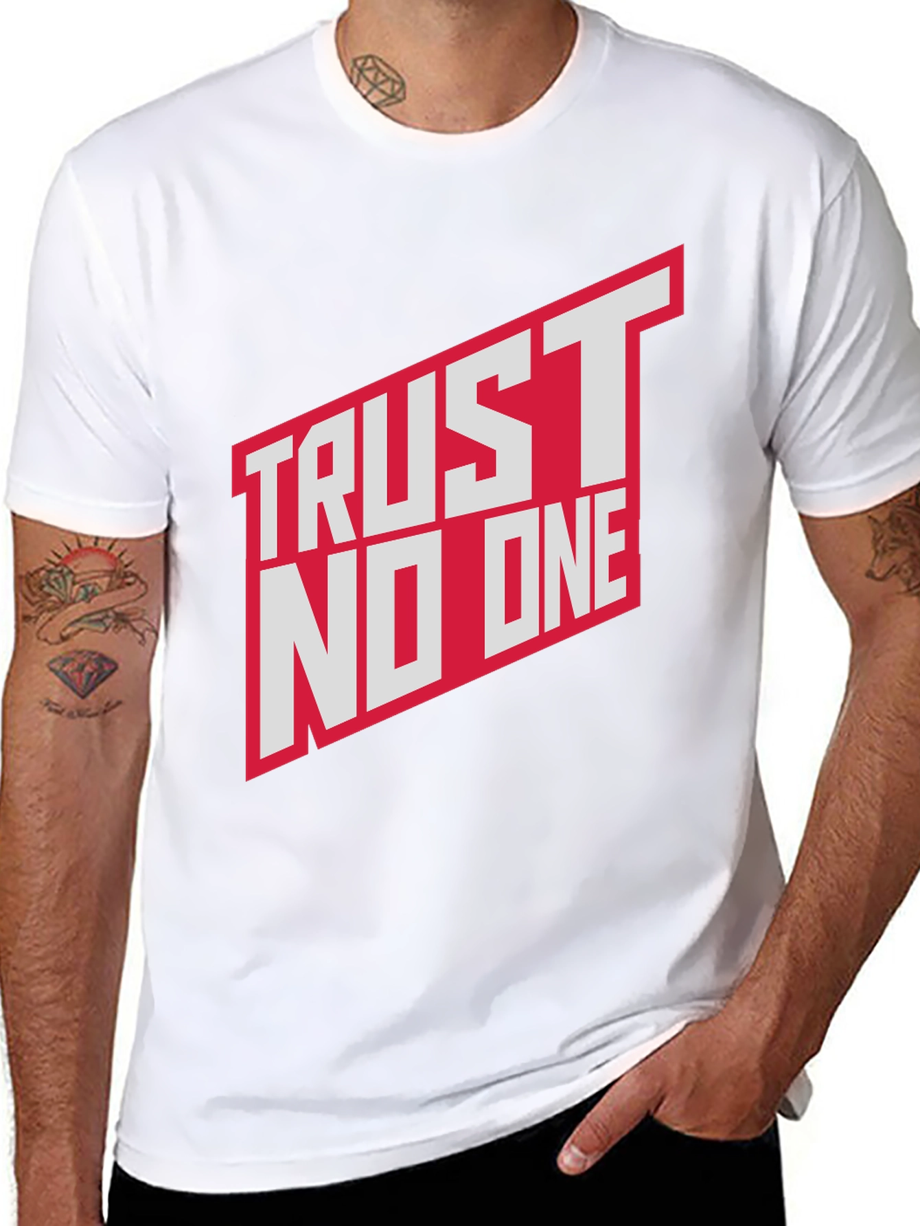 Trust No One Graphic T-Shirt - Bold Statement Tee