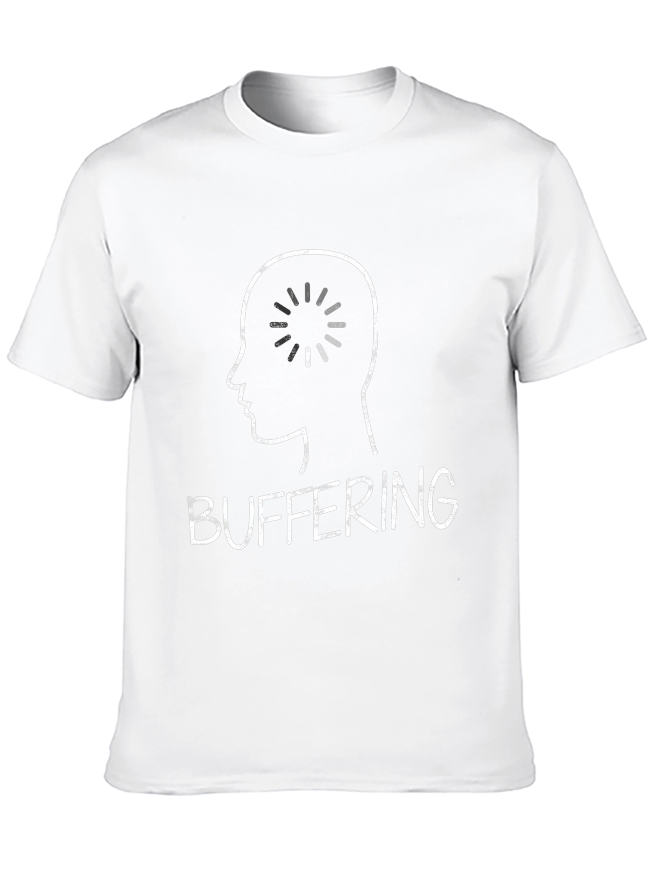 Buffering Brain Graphic Tee - Humorous Nerdy T-Shirt