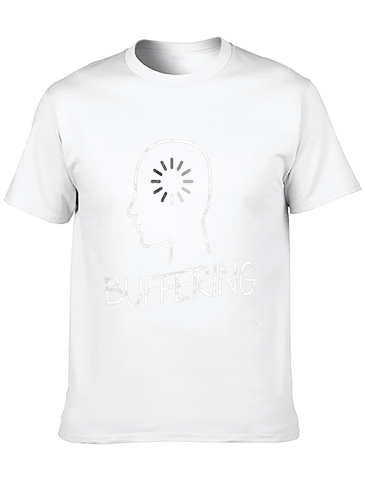 Buffering Brain Graphic Tee - Humorous Nerdy T-Shirt