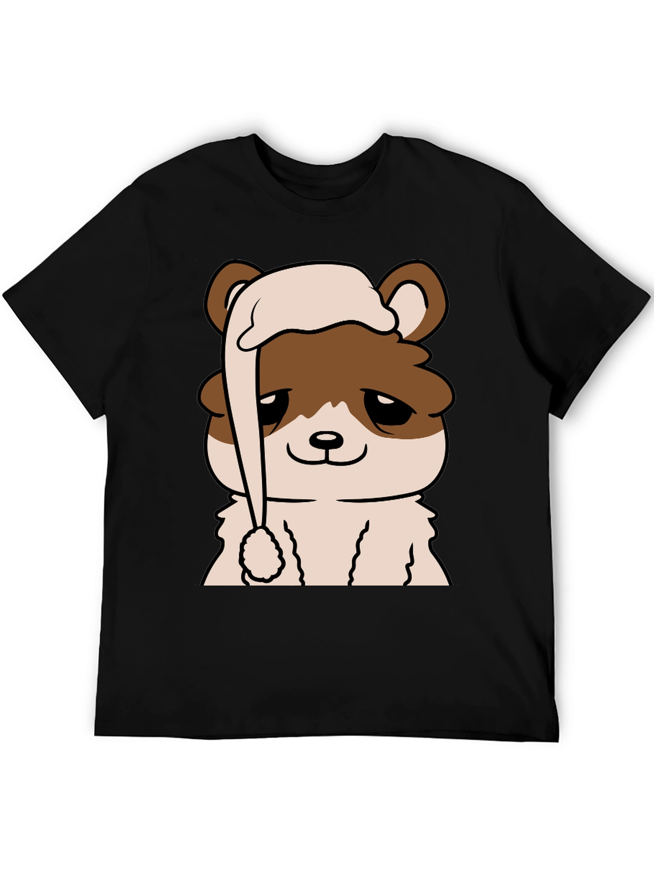 Cute Bear in Nightcap Graphic T-Shirt