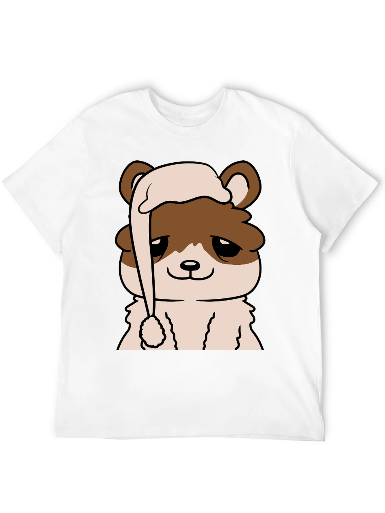 Cute Bear in Nightcap Graphic T-Shirt