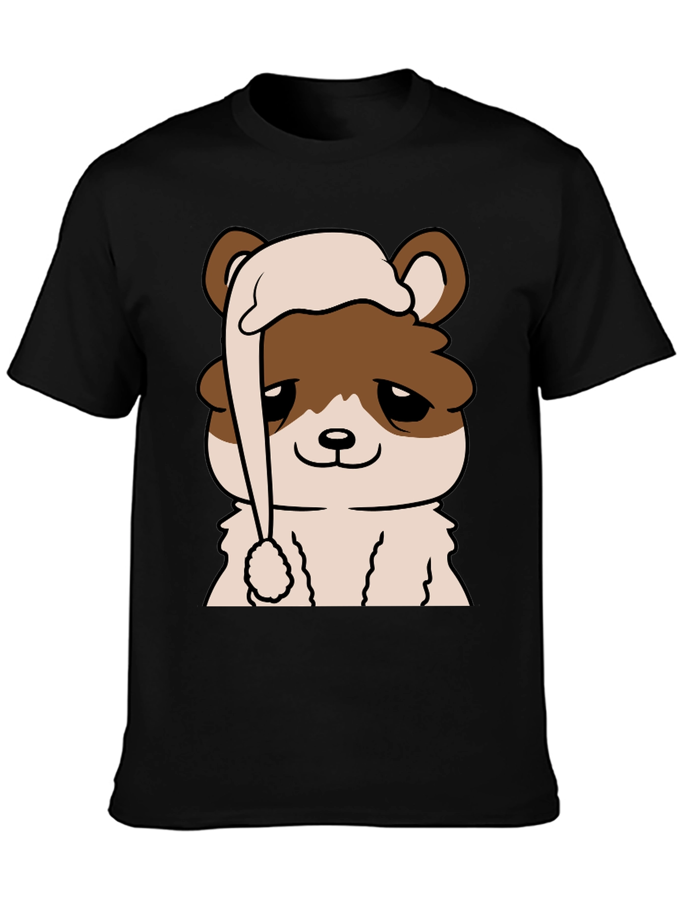 Cute Bear in Nightcap Graphic T-Shirt