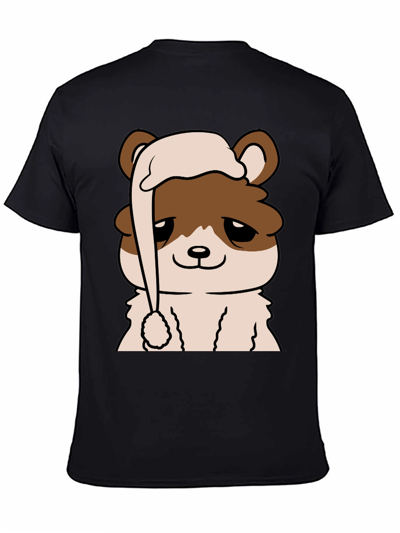 Cute Bear in Nightcap Graphic T-Shirt