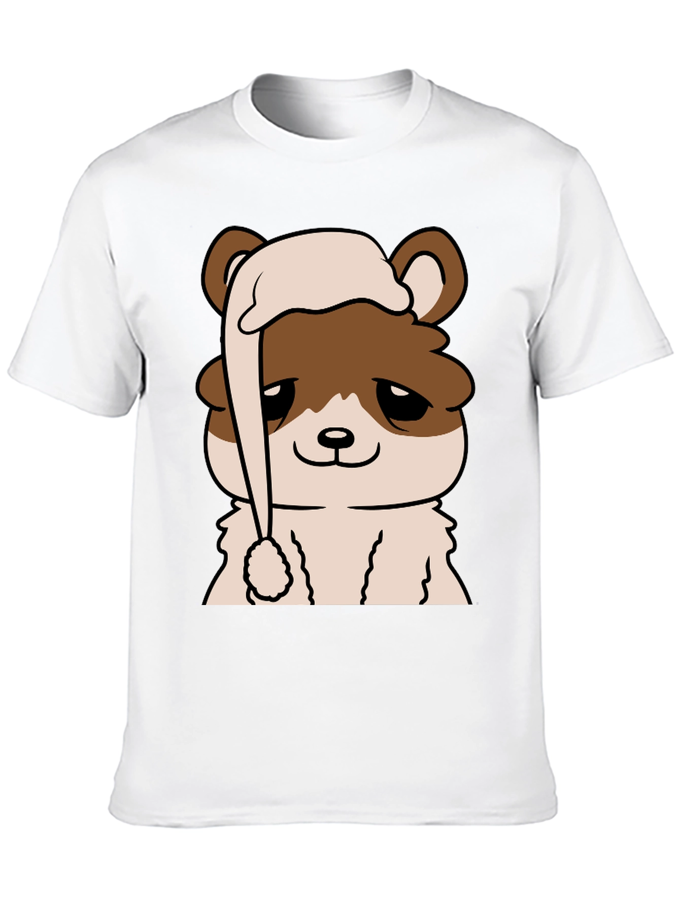Cute Bear in Nightcap Graphic T-Shirt