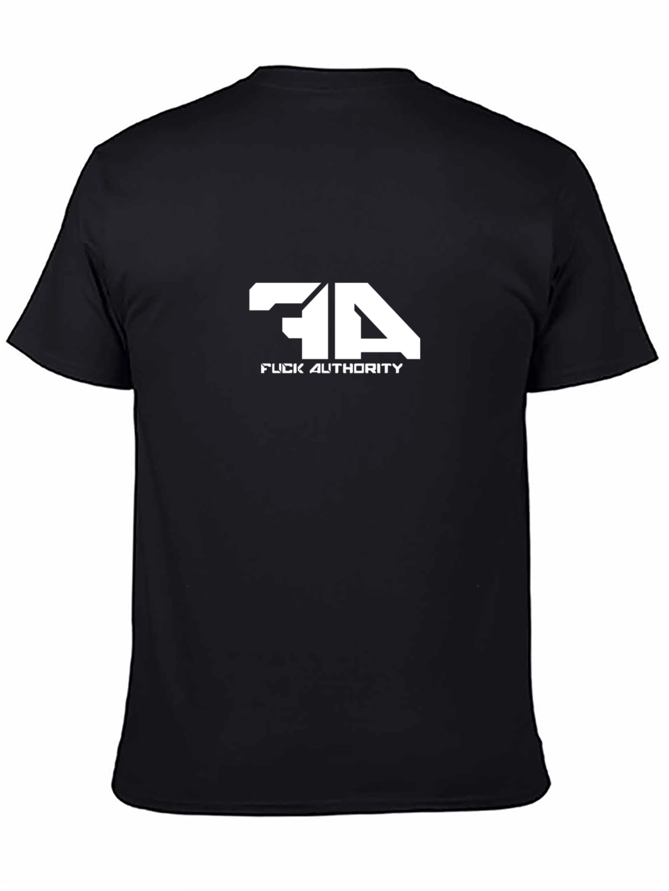 Rebellious Fuck Authority Graphic Tee - Black