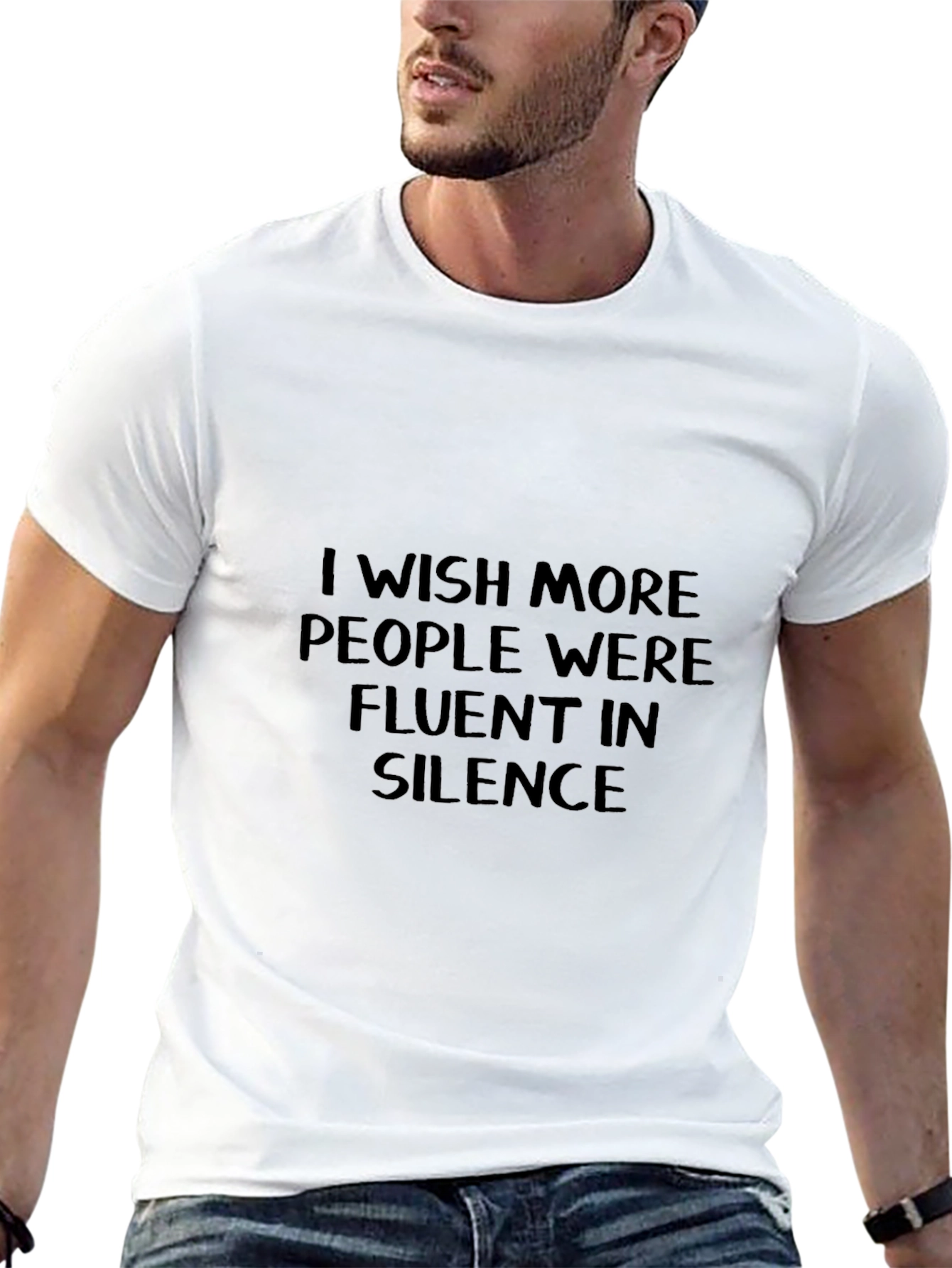 Fluent in Silence T-Shirt - Black Graphic Tee