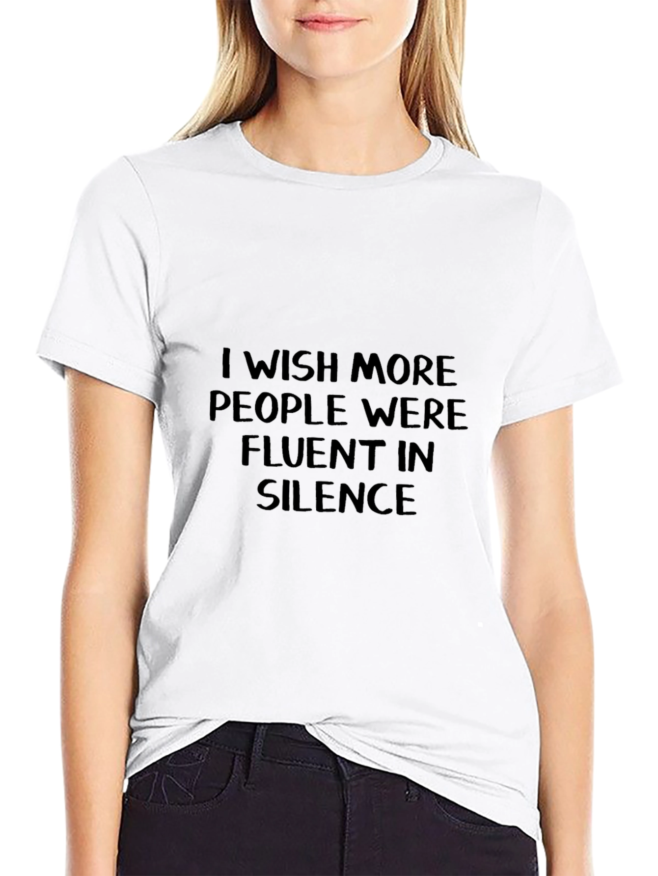 Fluent in Silence T-Shirt - Black Graphic Tee