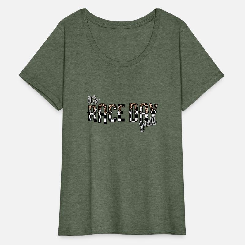 Leopard It'S Race Day Y'All Checkered Flag Racing
