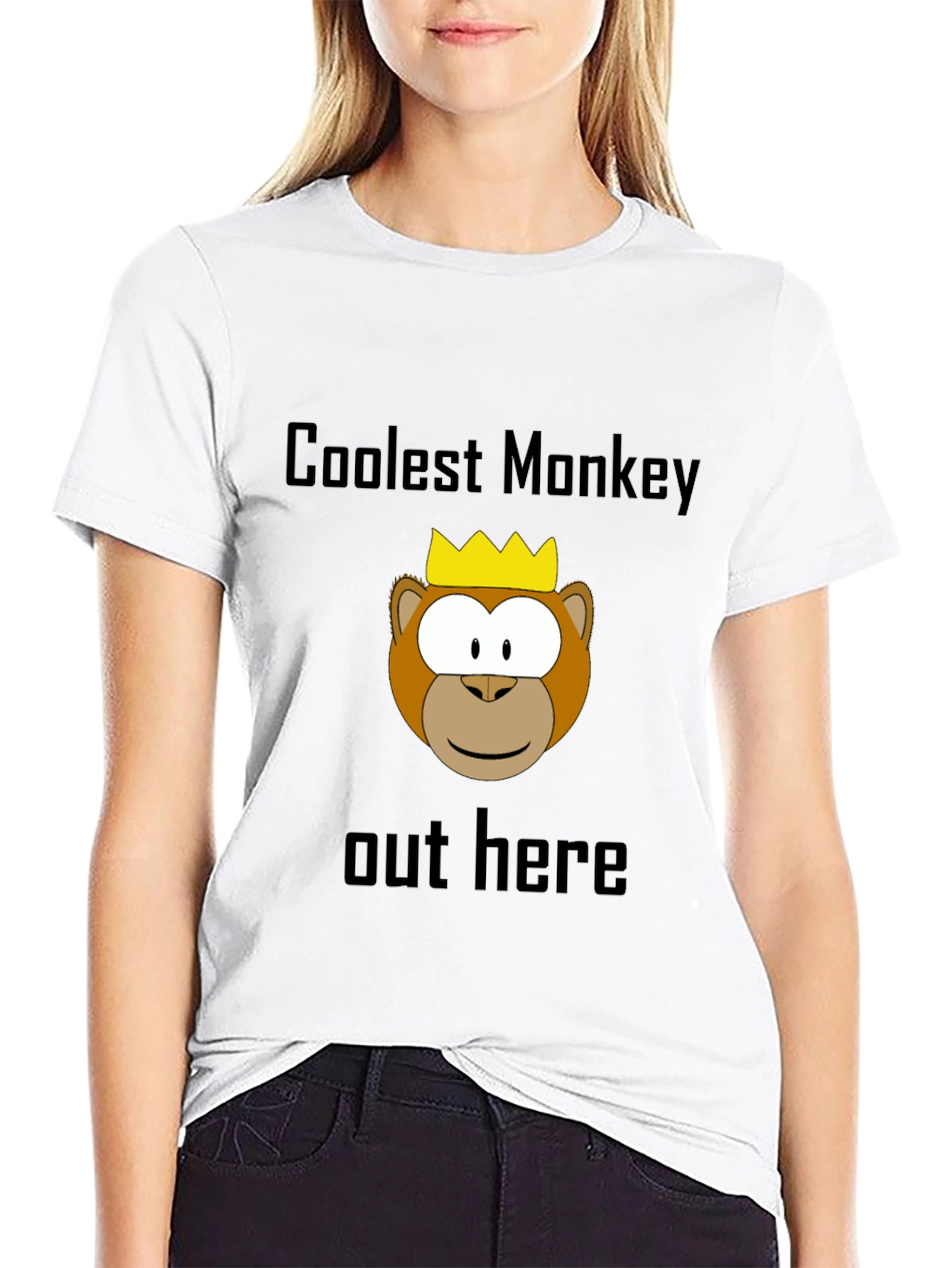 Coolest Monkey Graphic Tee - Black