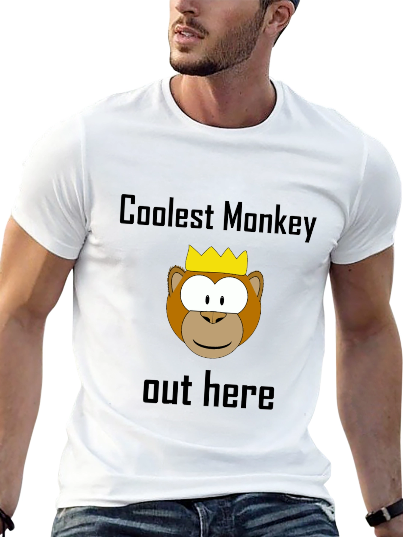 Coolest Monkey Graphic Tee - Black