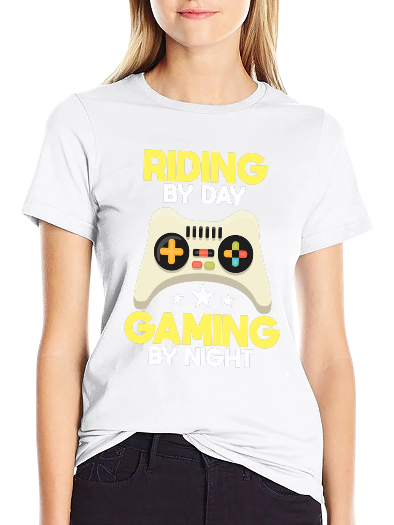 Riding By Day Gaming By Night T-Shirt
