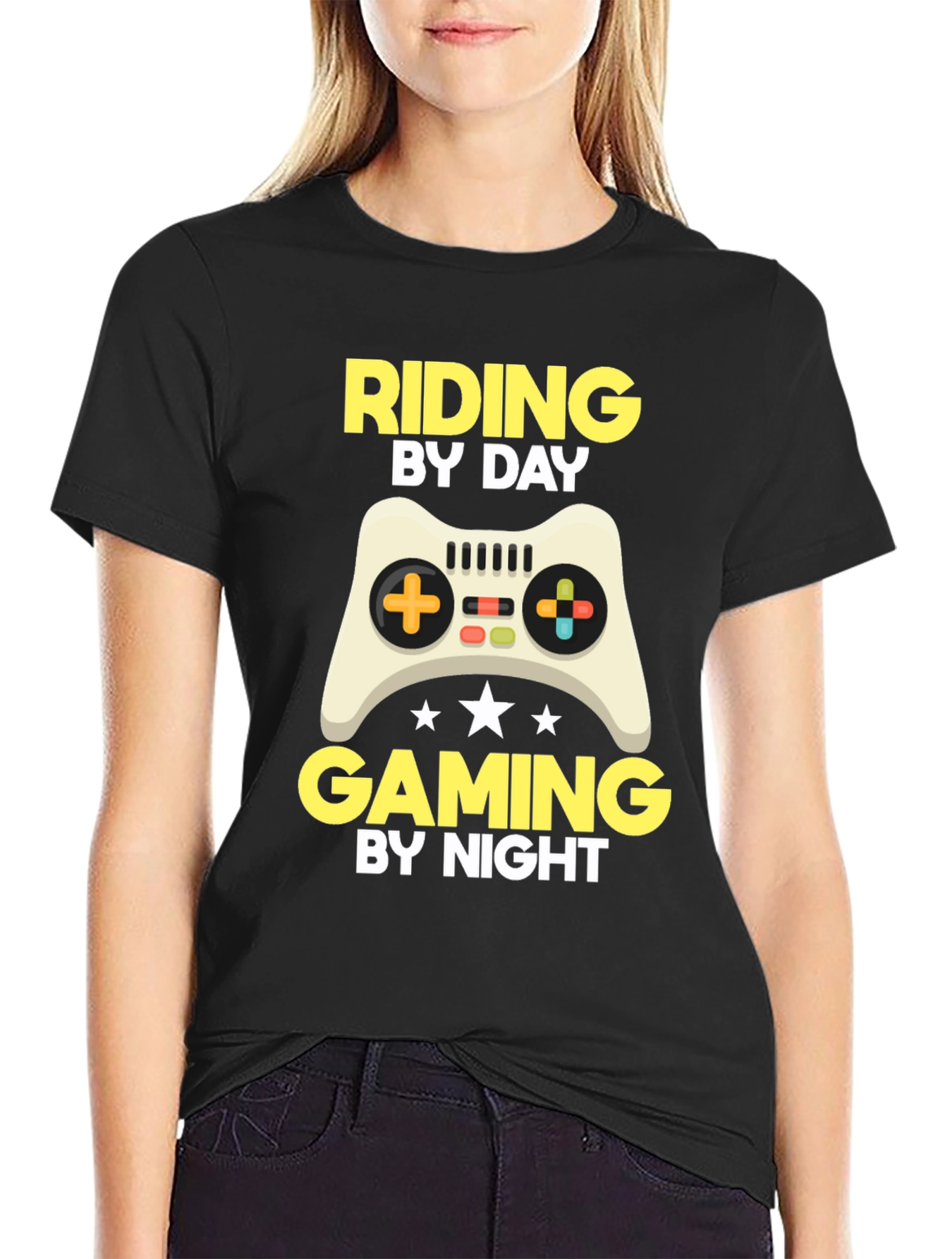 Riding By Day Gaming By Night T-Shirt