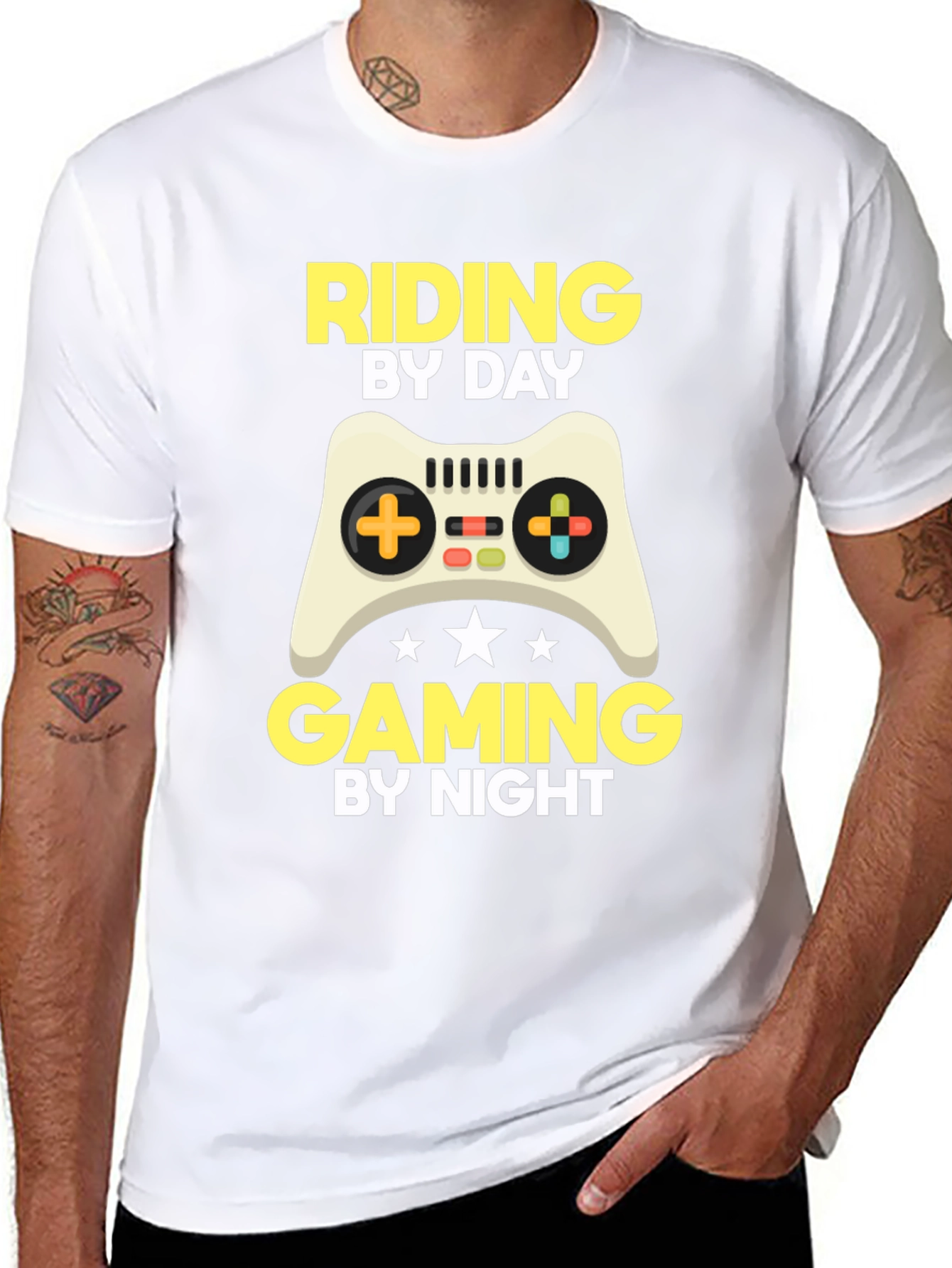 Riding By Day Gaming By Night T-Shirt