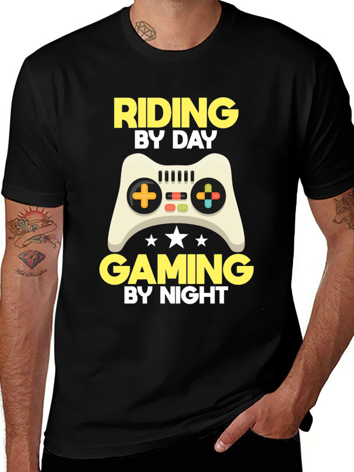 Riding By Day Gaming By Night T-Shirt