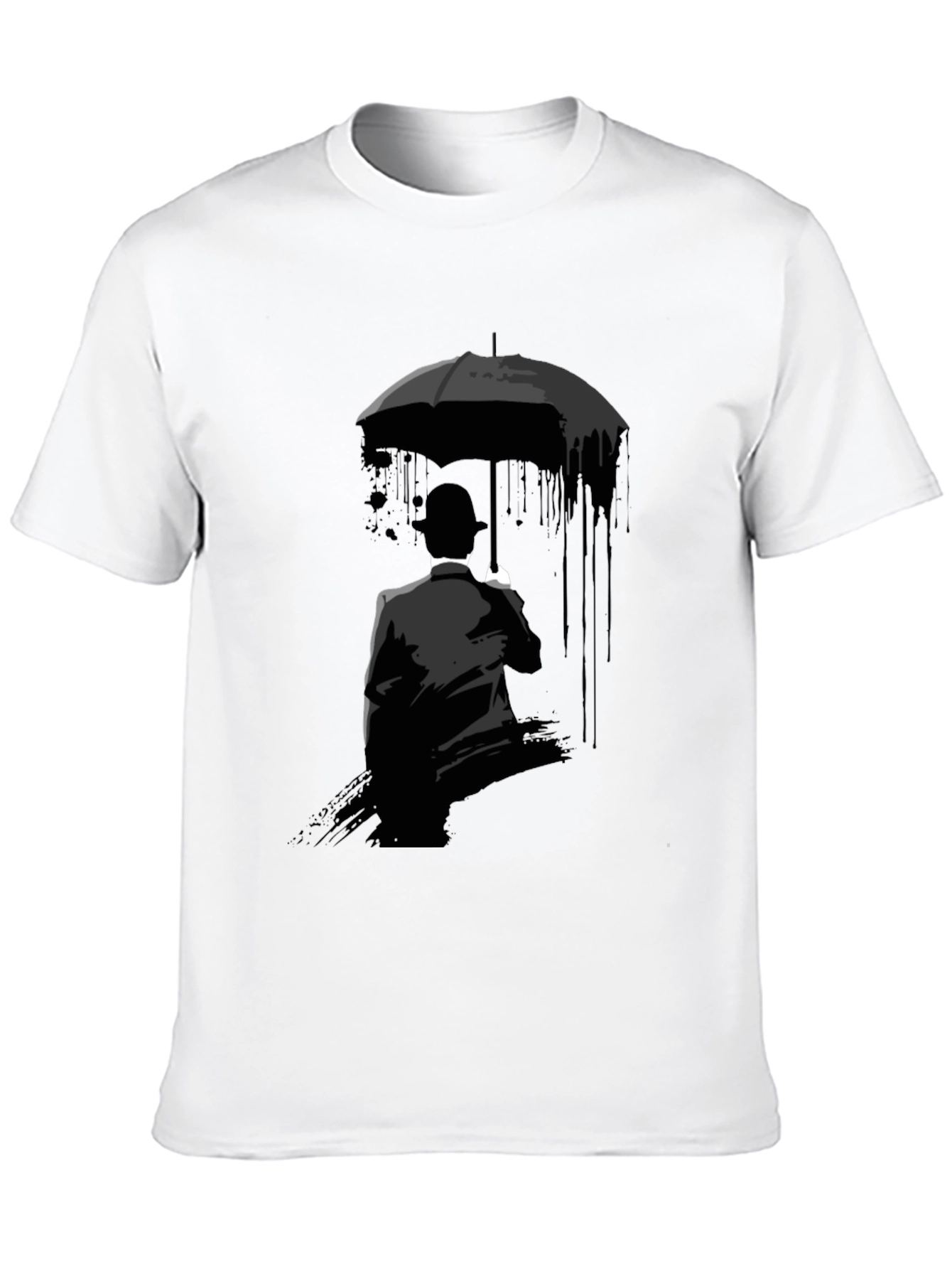 Umbrella Man Graphic Tee - Stylish Black T-Shirt