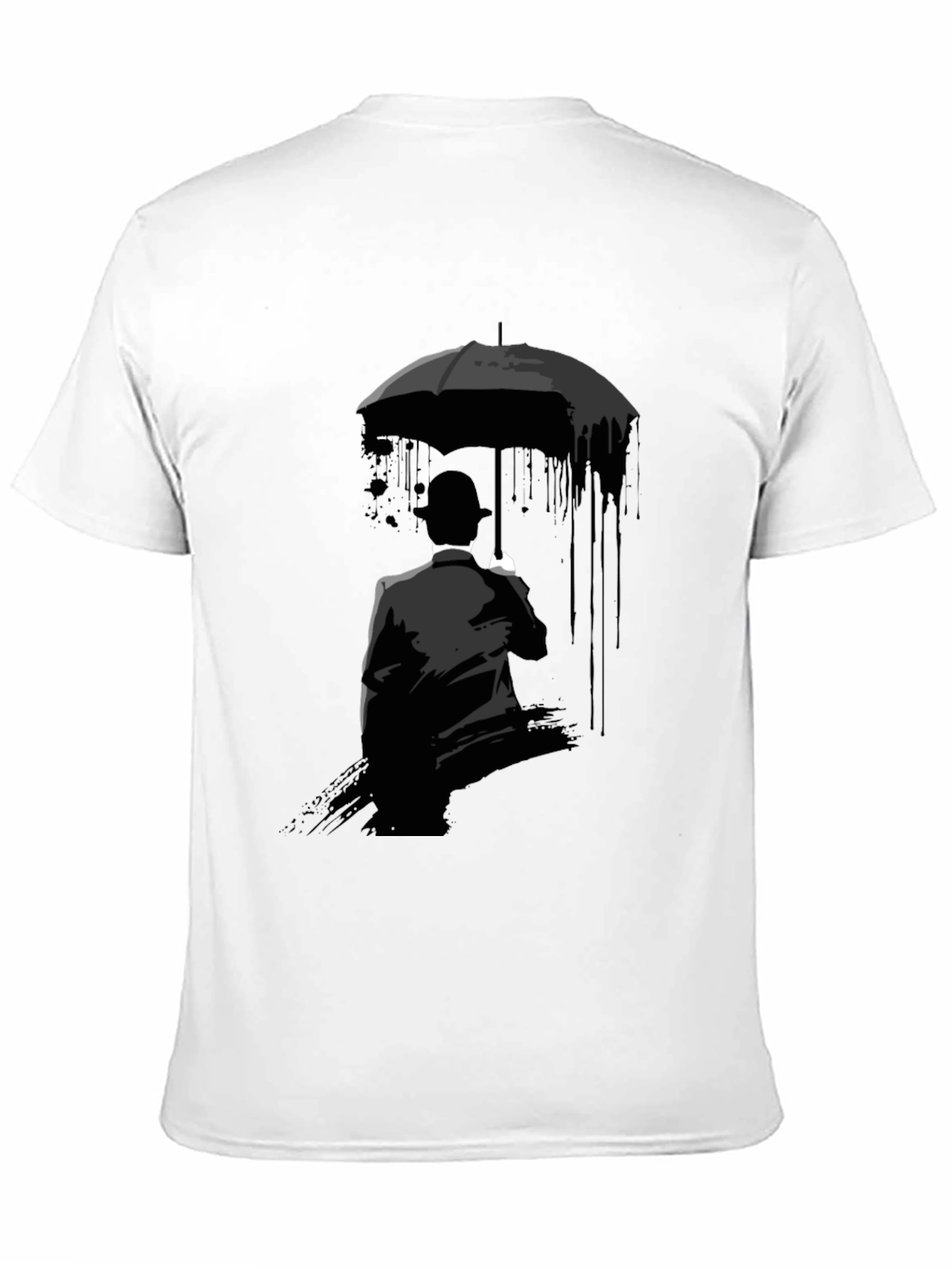 Umbrella Man Graphic Tee - Stylish Black T-Shirt