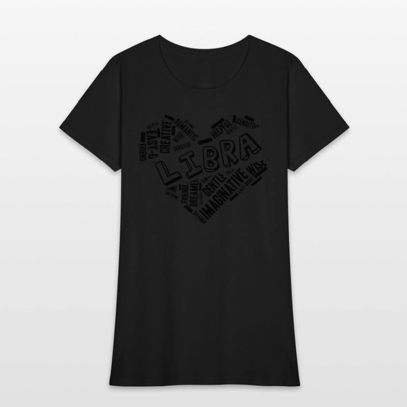 Libra Heart Word Cloud Doodle Astrology Zodiac Sta