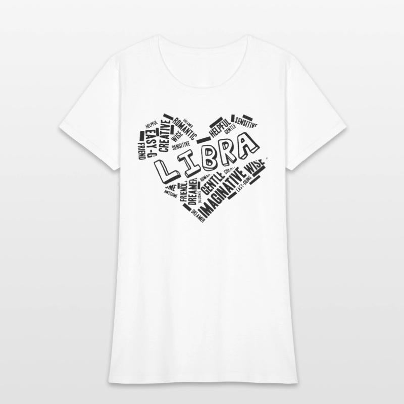 Libra Heart Word Cloud Doodle Astrology Zodiac Sta