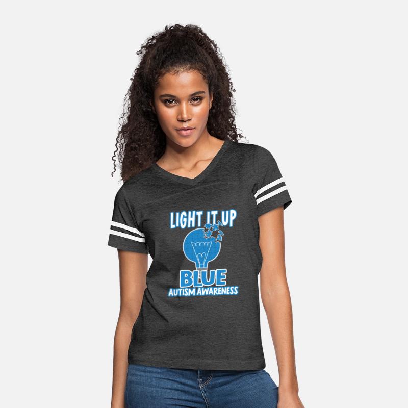 Light It Up Blue Autism awareness wear blue ribbon
