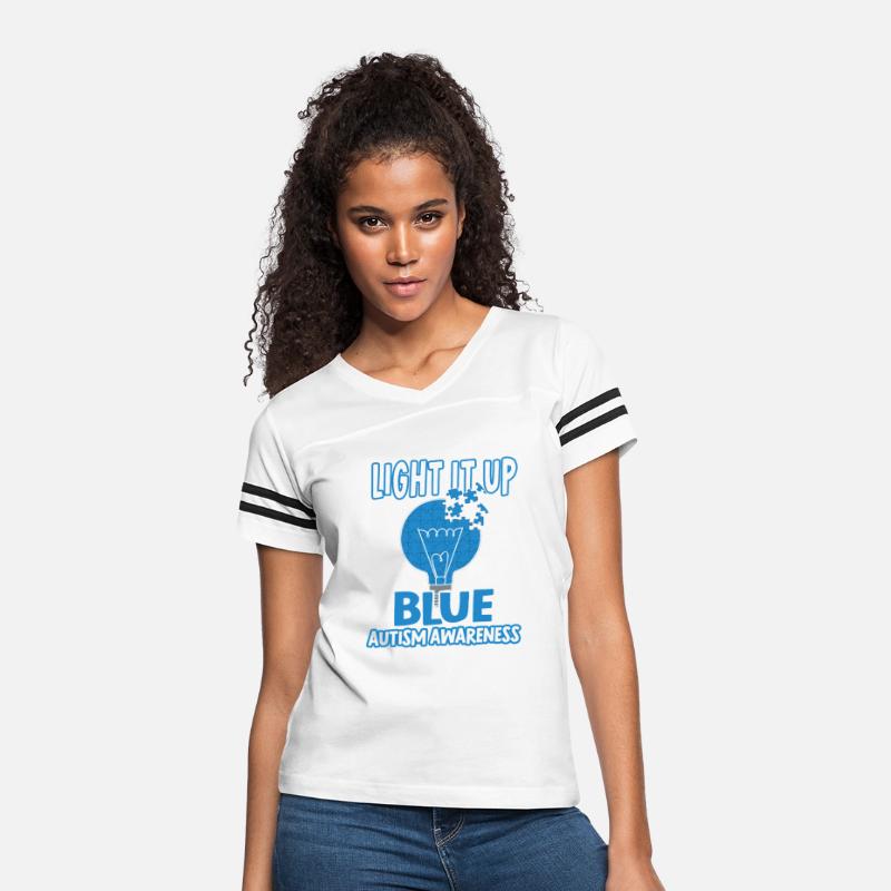 Light It Up Blue Autism awareness wear blue ribbon
