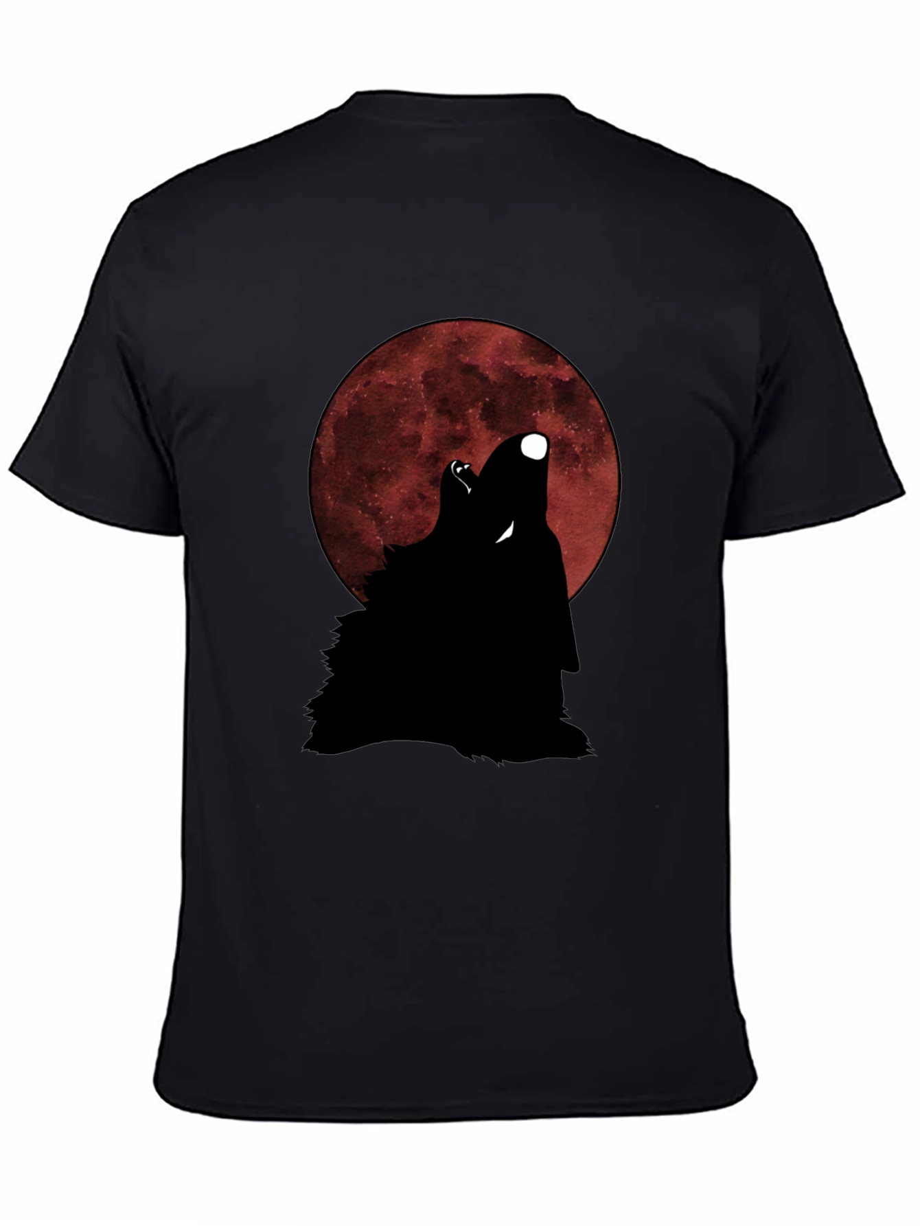 Wolf Howling at Moon Graphic T-Shirt