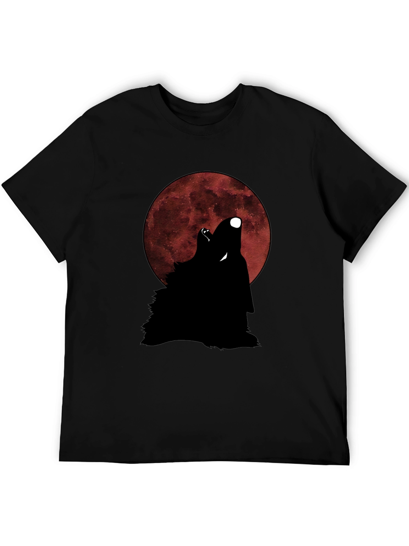 Wolf Howling at Moon Graphic T-Shirt