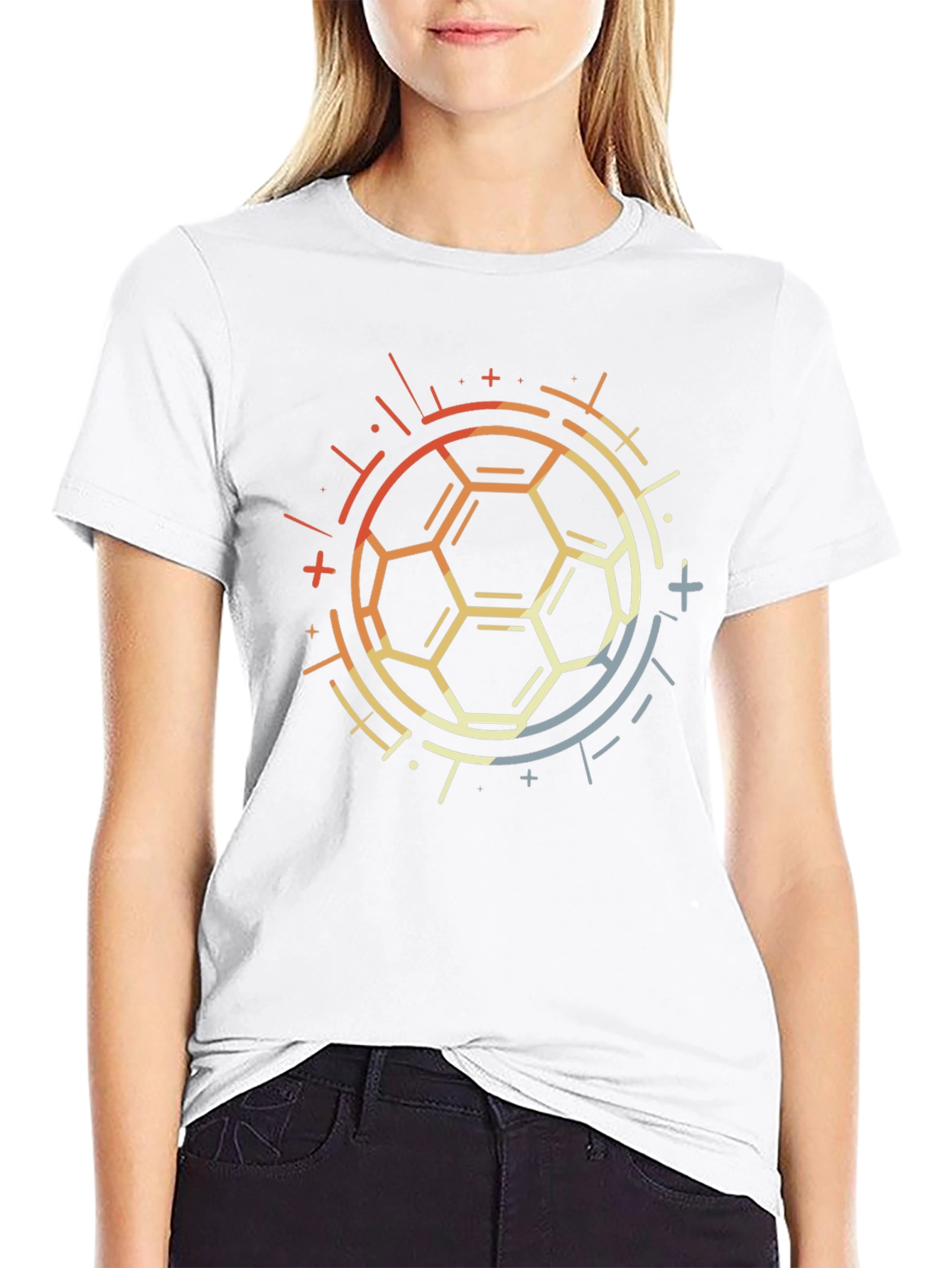Geometric Soccer Ball Graphic Tee