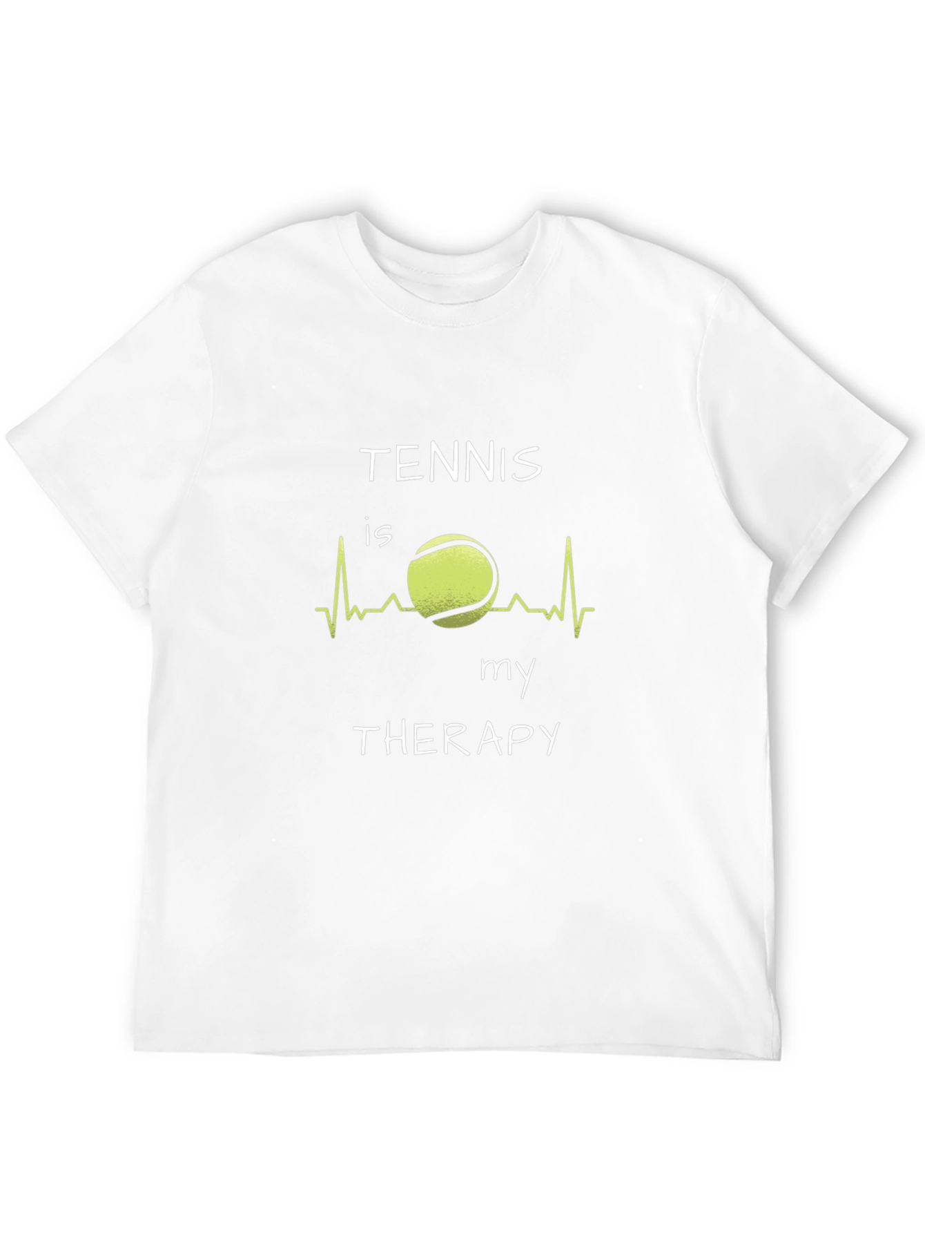 Tennis Therapy Graphic T-Shirt - Black Cotton Tee
