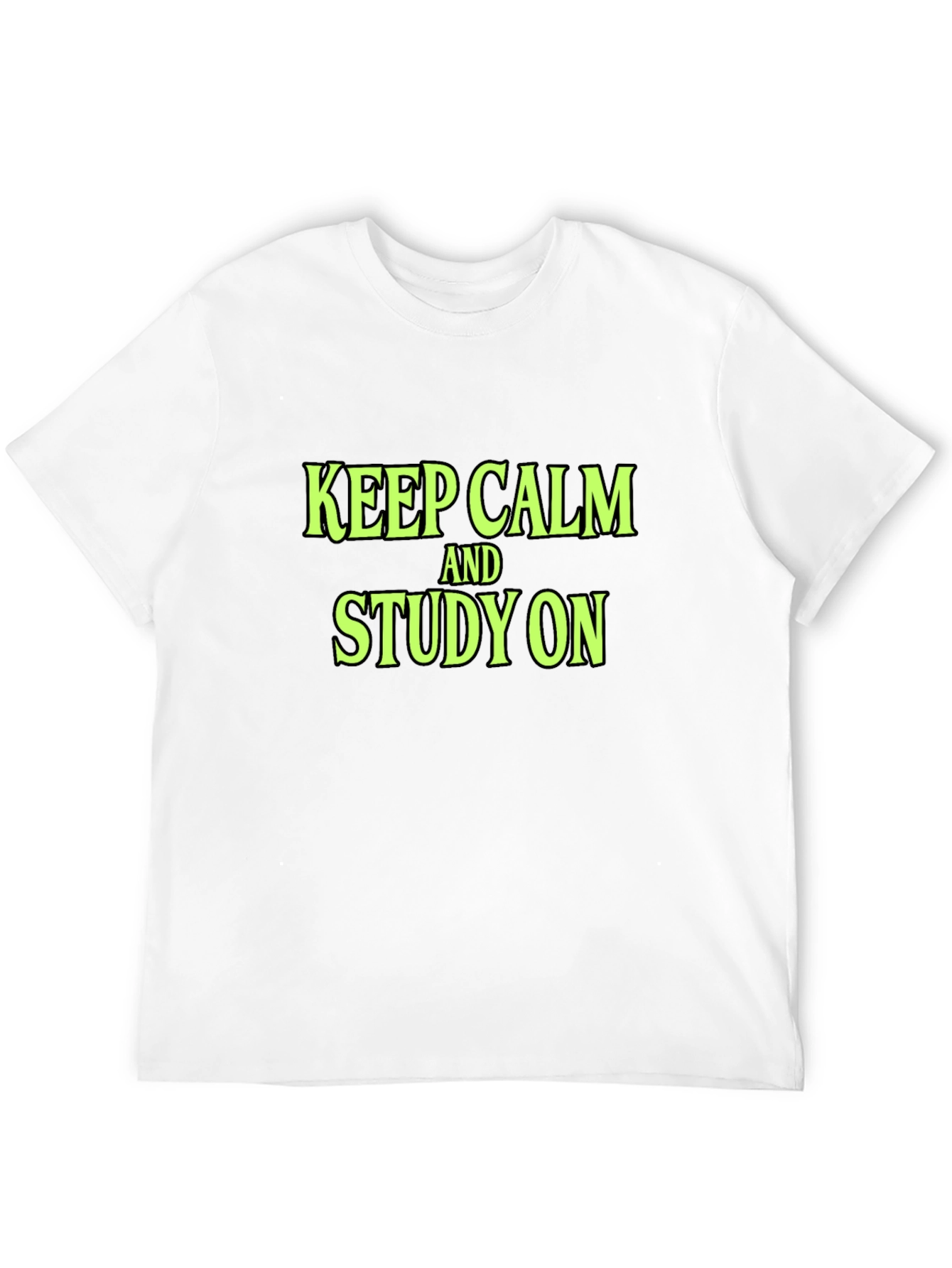 Keep Calm and Study On Black T-Shirt