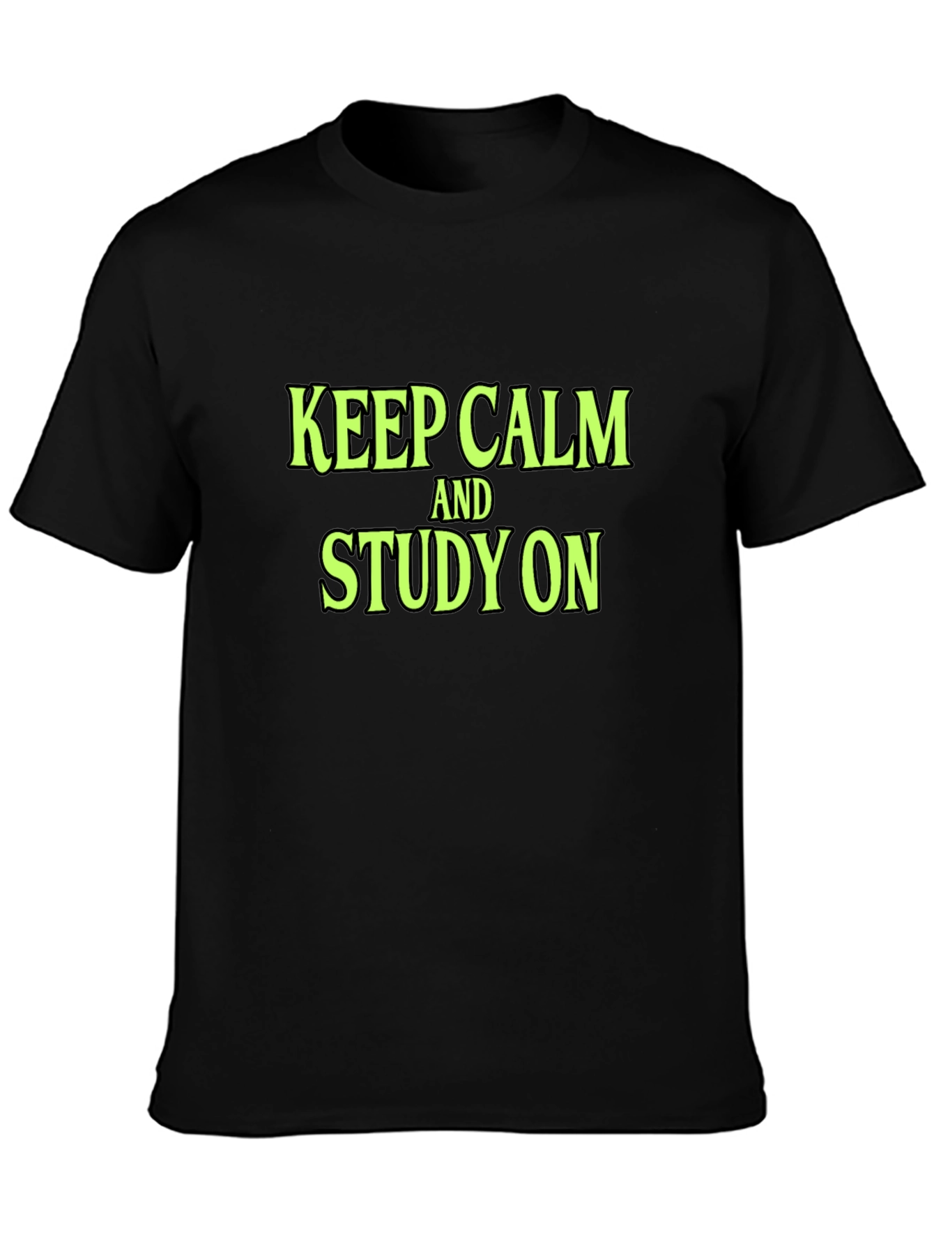 Keep Calm and Study On Black T-Shirt