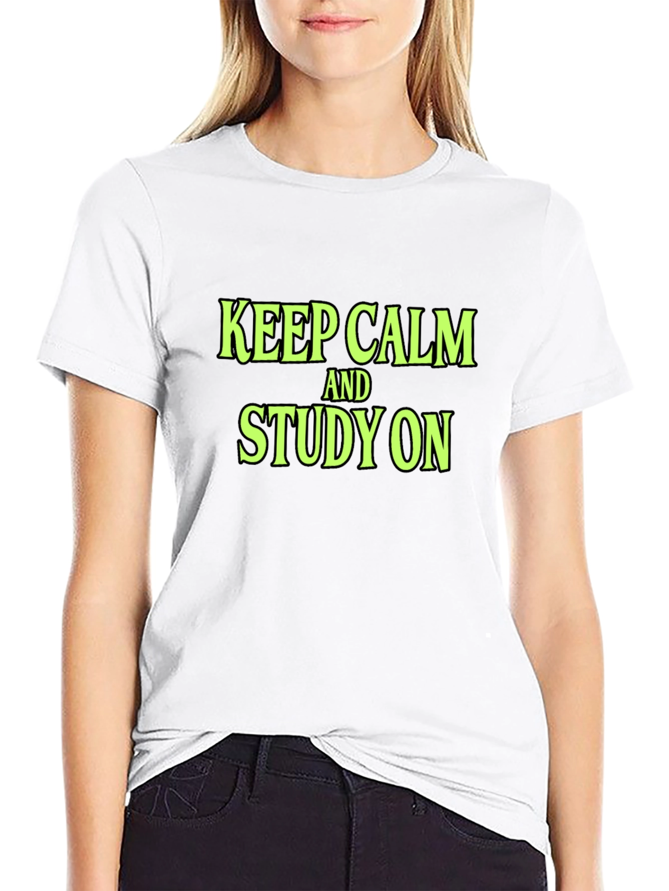 Keep Calm and Study On Black T-Shirt