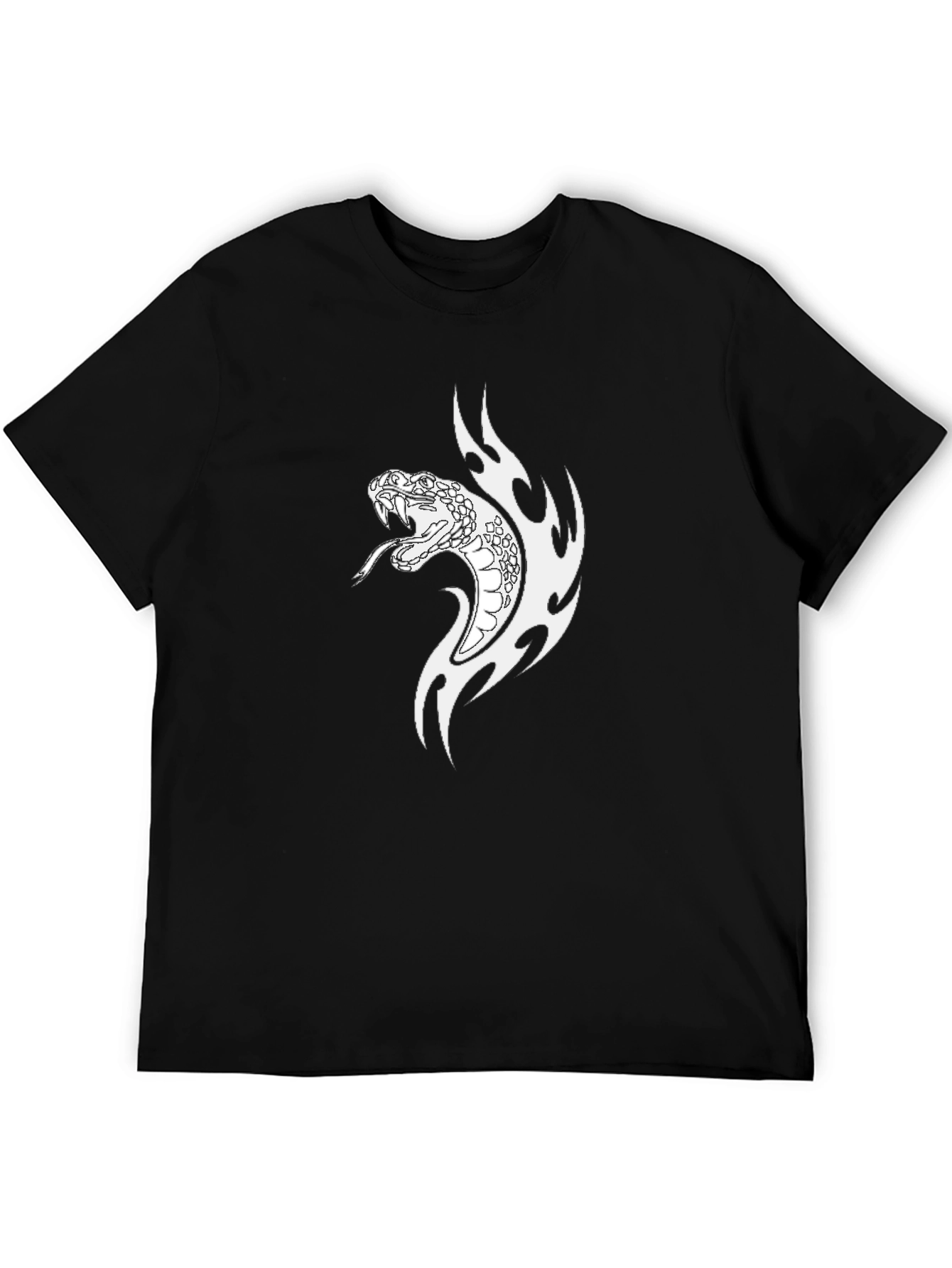 Black Snake Graphic Tee - Cool Snake Design