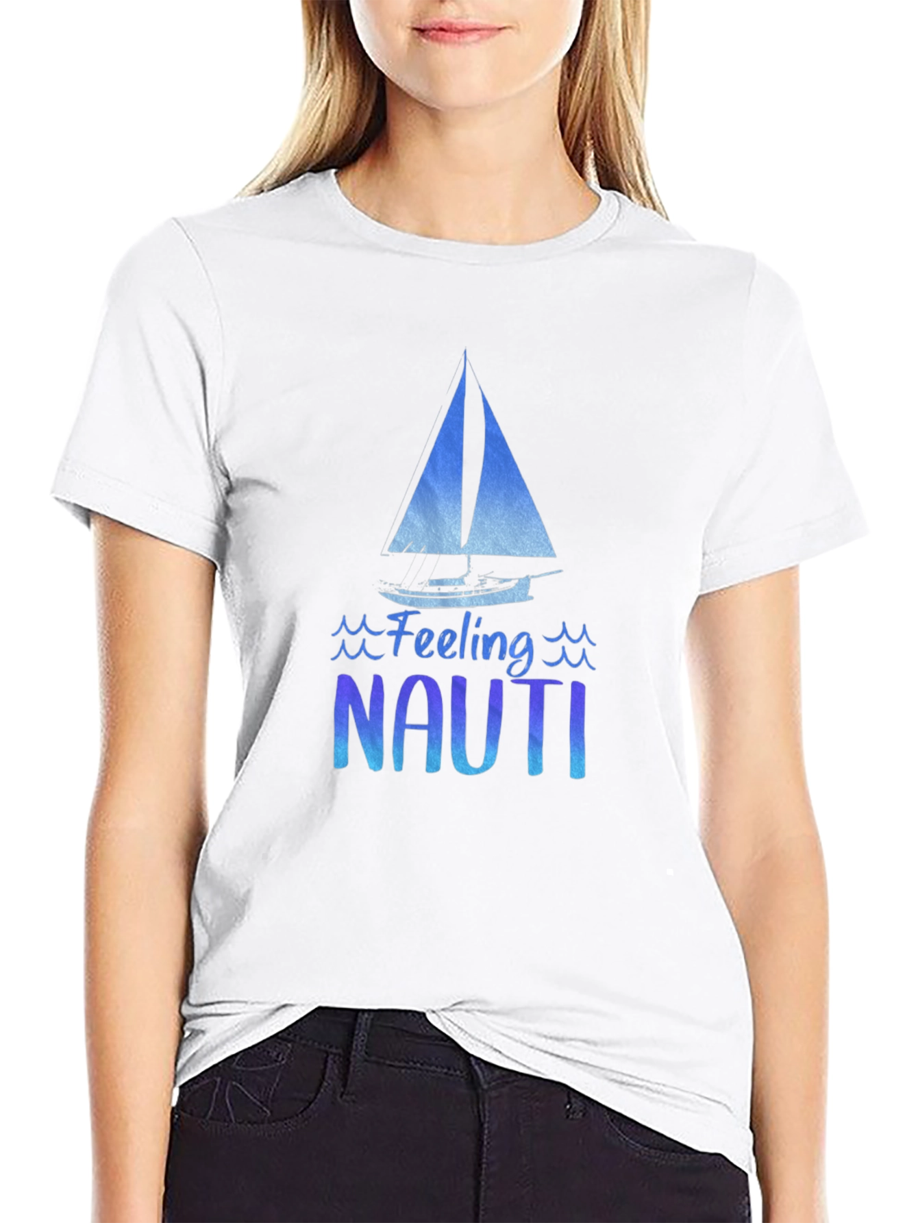 Feeling Nauti Mens Black Graphic T-Shirt