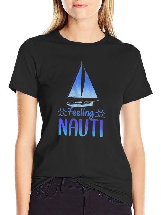 Feeling Nauti Mens Black Graphic T-Shirt