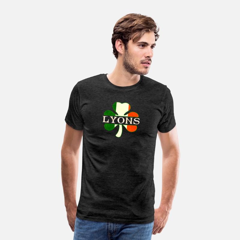 Lyons Irish Surname Ireland Flag Shamrock