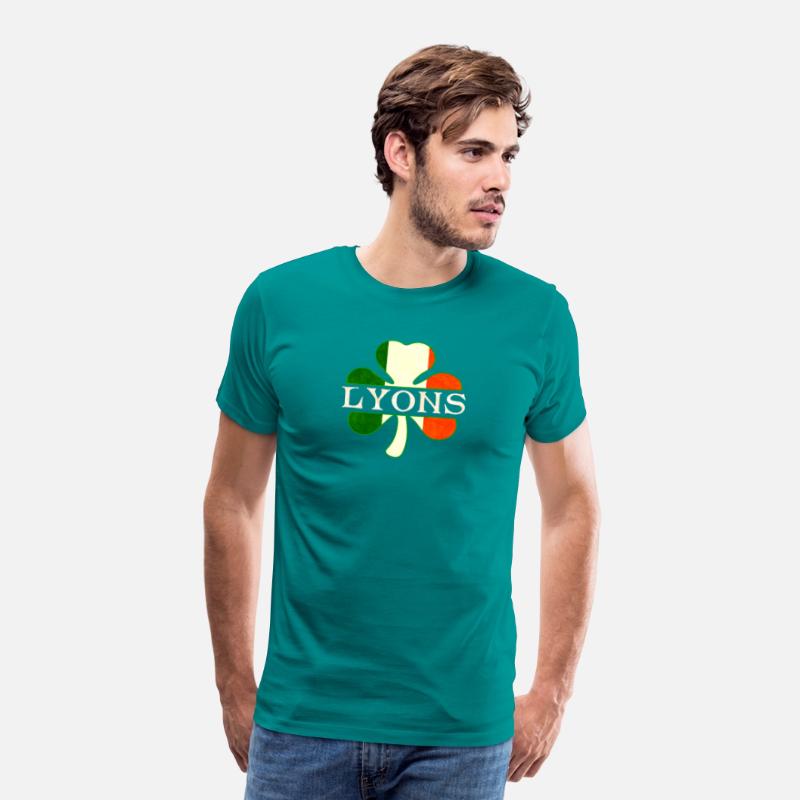 Lyons Irish Surname Ireland Flag Shamrock